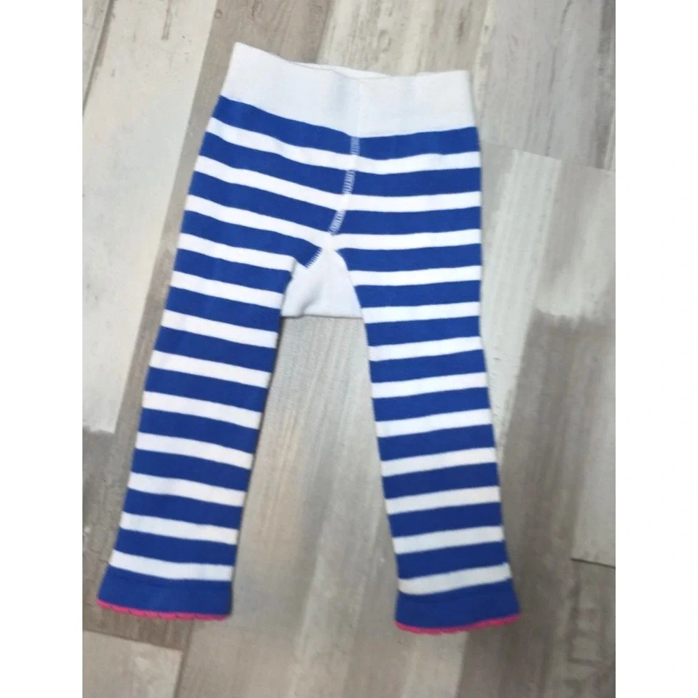 Izzy & Owie Baby Pink Whale Leggings‎ Navy Stripes 12-24 Months